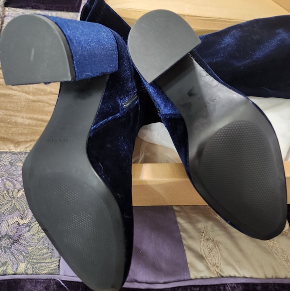 Zara Over The Knee Velvet Boots - Picture 5 of 8